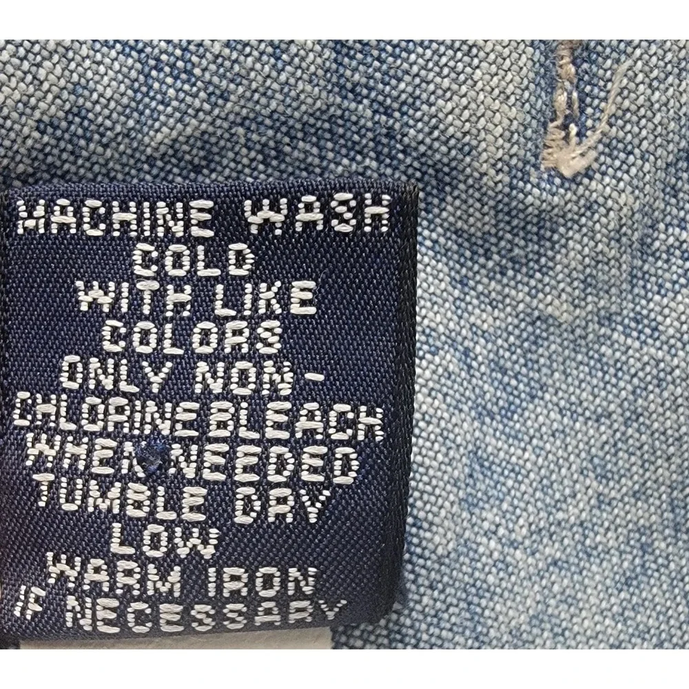 Gap Kids Girls Medium Wash Denim Bib Overalls Size XXL (14-16) Loose Embroidered